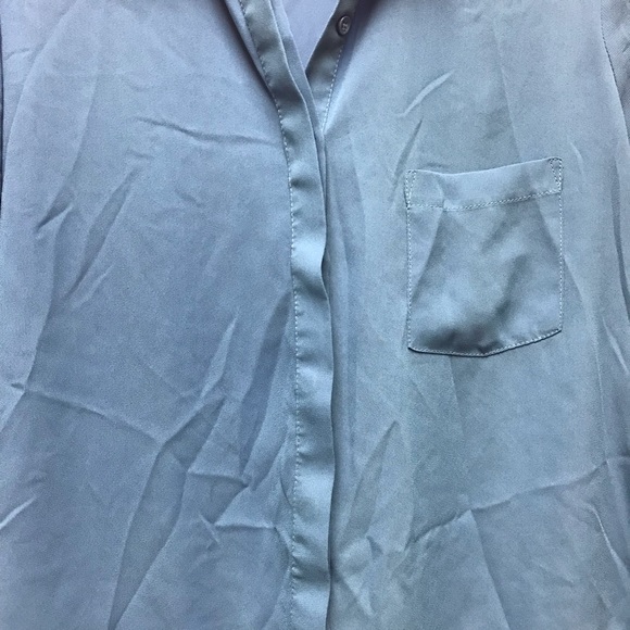 Pleione Blue Collared Button Down - Picture 2 of 8